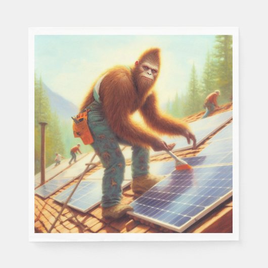 Bigfoot Installation von Solarmodulen Serviette (Vorderseite)