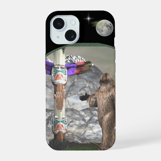 Bigfoot iPhone 15 Hülle (Rückseite)