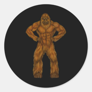 Bigfoot ist ein Body Builder - Body Builder Sasqua Runder Aufkleber
