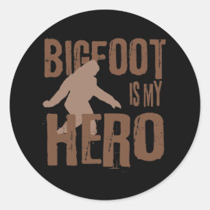 Bigfoot ist mein Held Runder Aufkleber