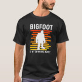 Bigfoot ist mein Trinken Buddy Retro Sasquatch T-Shirt (Vorderseite)