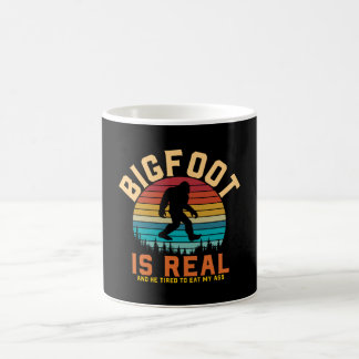 Bigfoot ist real | Bigfoot Retro Design Kaffeetasse