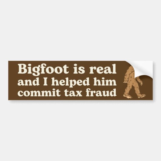 Bigfoot ist real und ich habe ihm geholfen, Steuer Autoaufkleber (Vorne)