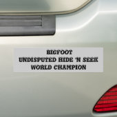 Bigfoot ist Versteckenweltchampion! Autoaufkleber (Auf Auto)