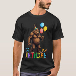 Bigfoot It's My Birthday Bash Fun Party Balloons T-Shirt