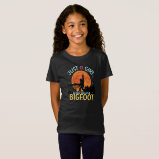 Bigfoot Just a Girl, die Liebe Sasquatch T-Shirt