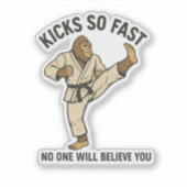 Bigfoot-Karate-Meister Aufkleber (Vorderseite)
