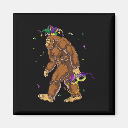 Bigfoot Karnival Sasquatch Funny Men Bo Magnet (Vorne)