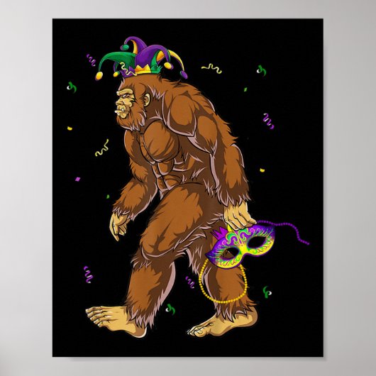 Bigfoot Karnival Sasquatch Funny Men Bo Poster (Vorne)