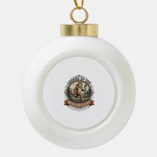 Bigfoot Katze Bigfoot Sasquatch Katze Vintage Vekt Keramik Kugel-Ornament