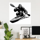 Bigfoot Kayak Poster (Heimbüro)