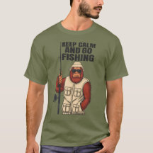 Bigfoot Keep Calm And Go Fishing Lustig