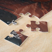 Bigfoot knien hinunter Hören auf ein Kinderpuzzle Puzzle (Seite)