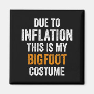 Bigfoot Kostüm Halloween aufgrund von Inflationsge Magnet