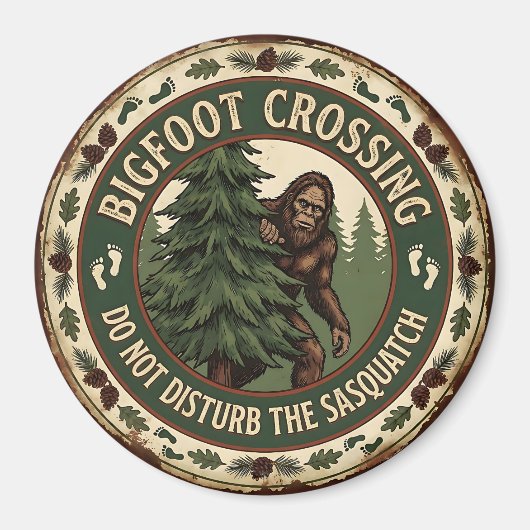 Bigfoot-Kreuzung Magnet (Vorne)