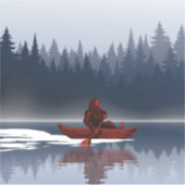 Bigfoot Lake Canoe Wilderness Pine Forest Aufkleber (Vorderseite)