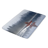 Bigfoot Lake Canoe Wilderness Pine Forest Camp Badematte (Schrägansicht)