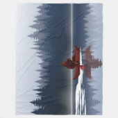 Bigfoot Lake Canoe Wilderness Pine Forest Fleecedecke (Vorderseite)