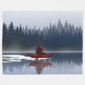 Bigfoot Lake Canoe Wilderness Pine Forest Fleecedecke (Vorderseite (Horizontal))