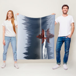 Bigfoot Lake Canoe Wilderness Pine Forest Fleecedecke