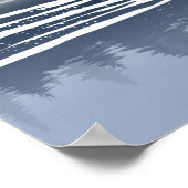 Bigfoot Lake Canoe Wilderness Pine Forest Poster (Ecke)