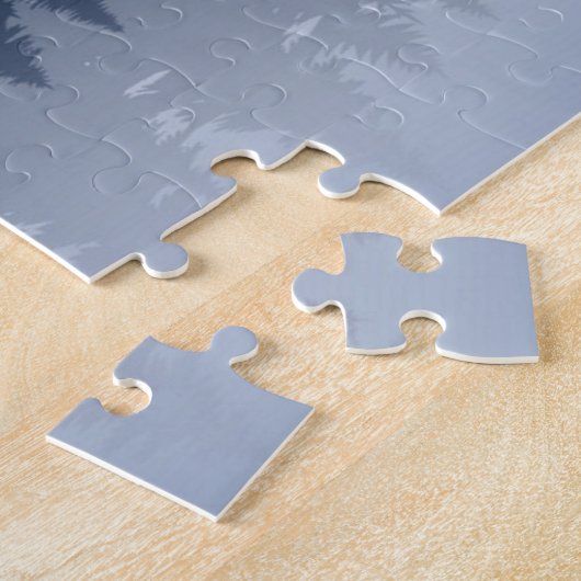 Bigfoot Lake Canoe Wilderness Pine Forest Puzzle (Seite)