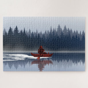 Bigfoot Lake Kanu-Wilderness-Kiefernwald Puzzle