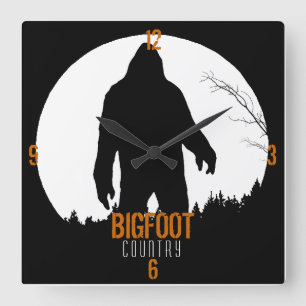 Bigfoot-Land-Uhr Quadratische Wanduhr