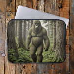 Bigfoot Laufen durch den Wald Laptopschutzhülle<br><div class="desc">Sasquatch Spaziergang durch die Bäume in der Wald ai Kunst.</div>