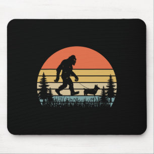 Bigfoot laufender Corgi Hund Lustiger Valentinstag Mousepad