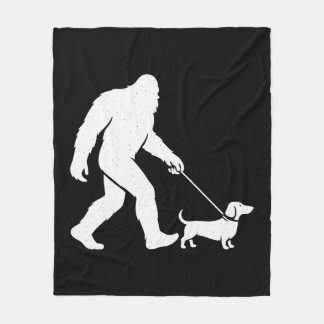 Bigfoot laufender Dachshund Lustiger Wiener Hund D Fleecedecke