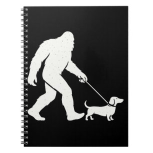 Bigfoot laufender Dachshund Lustiger Wiener Hund V Notizblock