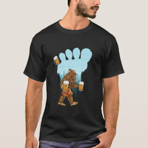 Bigfoot Lederhosen Beer Lover Deutschland Flag Okt T-Shirt
