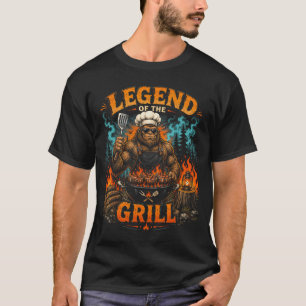 Bigfoot-Legende vom Grill Lustiger Bbq-Vater T-Shirt