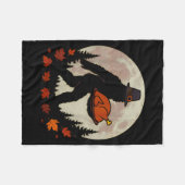 Bigfoot Lgrim Roasted Turkey Thanksgiving Day Boys Fleecedecke (Vorderseite (Horizontal))