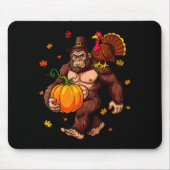 Bigfoot Lgrim Turkey Pumpkin Thanksgiving Day Boys Mousepad (Vorne)