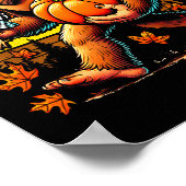 Bigfoot Lgrim Turkey Pumpkin Thanksgiving Day Boys Poster (Ecke)