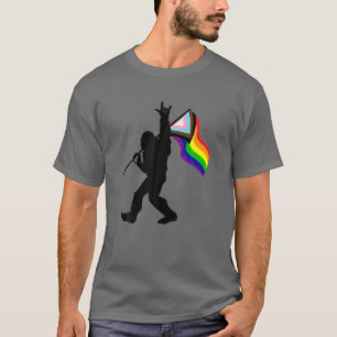 Bigfoot Liebe You Sign Language LGBTQ Gay Pride Ra T-Shirt