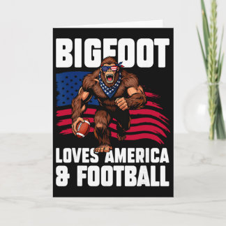 Bigfoot liebt Amerika und wird lustig zum 4. Juli Karte