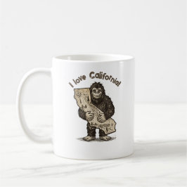 Bigfoot liebt California Tasse