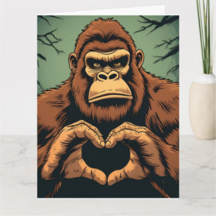 BIGFOOT LIEBT DICH ÜBERGROßE GRUßKARTE KARTE