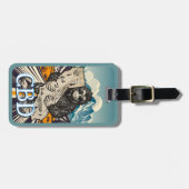 Bigfoot Liebt Kalifornien Gepäckanhänger Monogramm (Vorderseite horizontal)