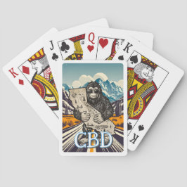 Bigfoot Liebt Kalifornien Spielkarten Mit Monogram