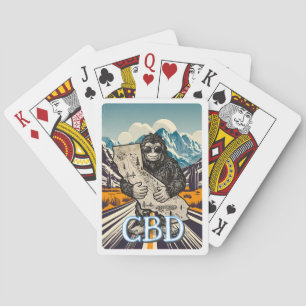 Bigfoot Liebt Kalifornien Spielkarten Mit Monogram