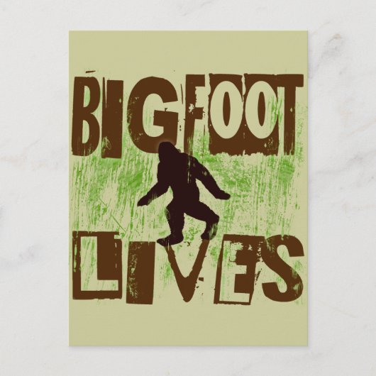 Bigfoot Lives Postkarte (Vorderseite)