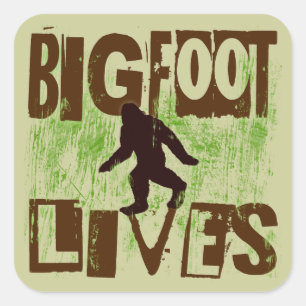 Bigfoot Lives Quadratischer Aufkleber