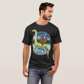 Bigfoot Loch Ness Fischen T-Shirt (Vorne ganz)