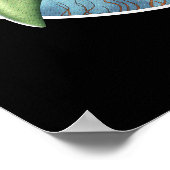 Bigfoot Loch Ness Fishing Poster (Ecke)