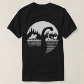 Bigfoot Loch Ness Monster Funny Sasquatch Riding U T-Shirt (Design vorne)