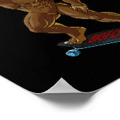 Bigfoot Long Boarding Rock On - Sasquatch Big Foot Poster (Ecke)